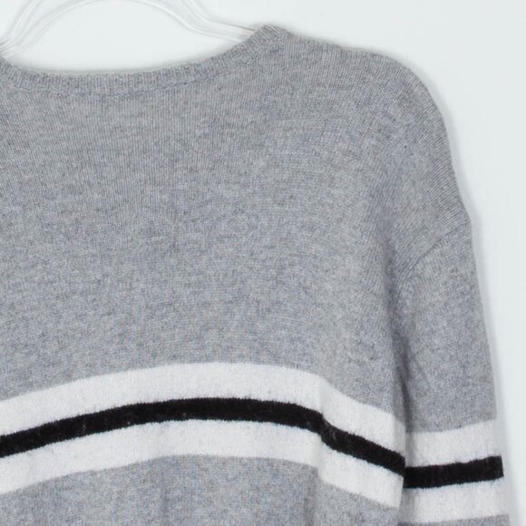 Brandy Melville Wool Cashmere Blend Long Sleeve Gray‎ Striped Sweater - Picture 9 of 9